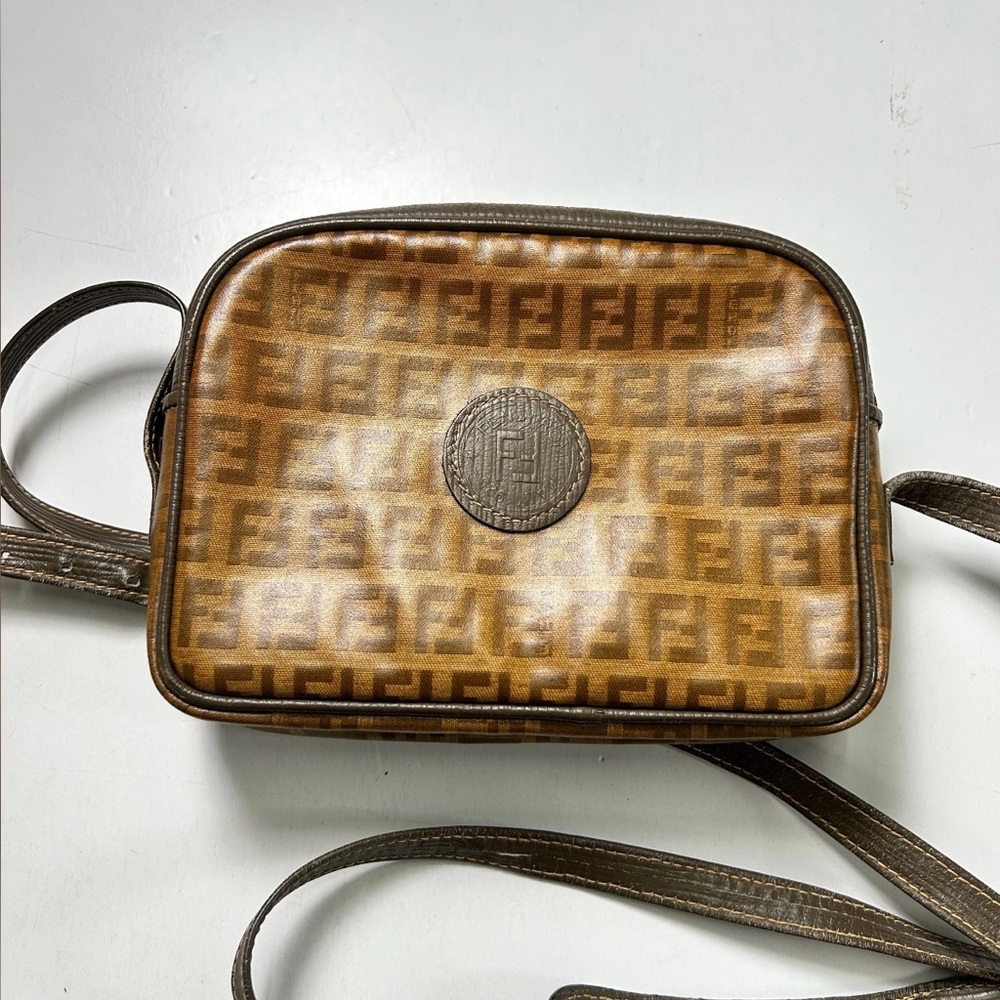 Fendi Zucca Pattern Cross Body Bag w/COA